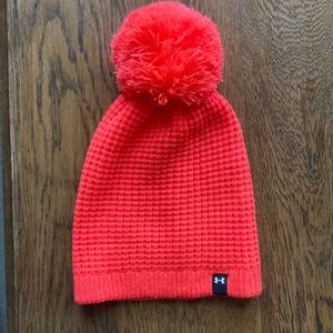 Under Armour fluorescent orange stocking cap